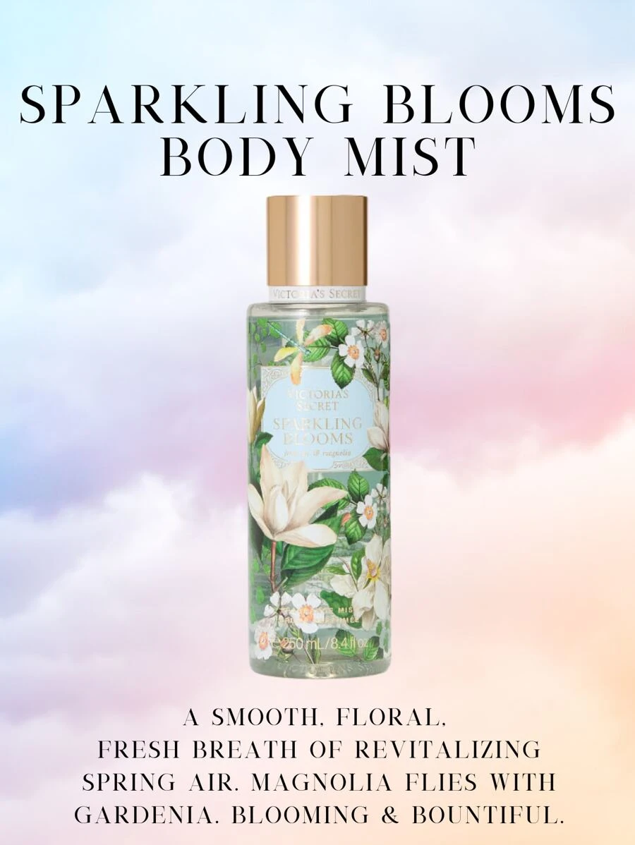 Victoria's Secret Victoria's Secret VS Body Mist Fine Fragrances Pink Perfume Dreamy Petals Sunlit Sparkling Blooms - 閃閃發光的花朵 - 查看 1