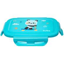 Children's Bento Box Stainless Steel Lunch Box With Buba Zoo Divider 600ml - 藍色 - 查看 4