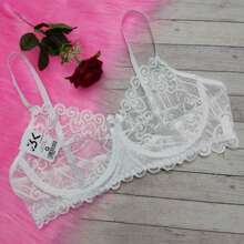 Plus Size Bras & Bralettes - trắng - Xem 8