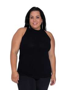 Plus Size Tank Tops & Camis - 黑色 - 查看 5