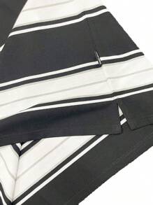 Mens West Coast Classic Striped Polo Shirt - 黑色 - 查看 5