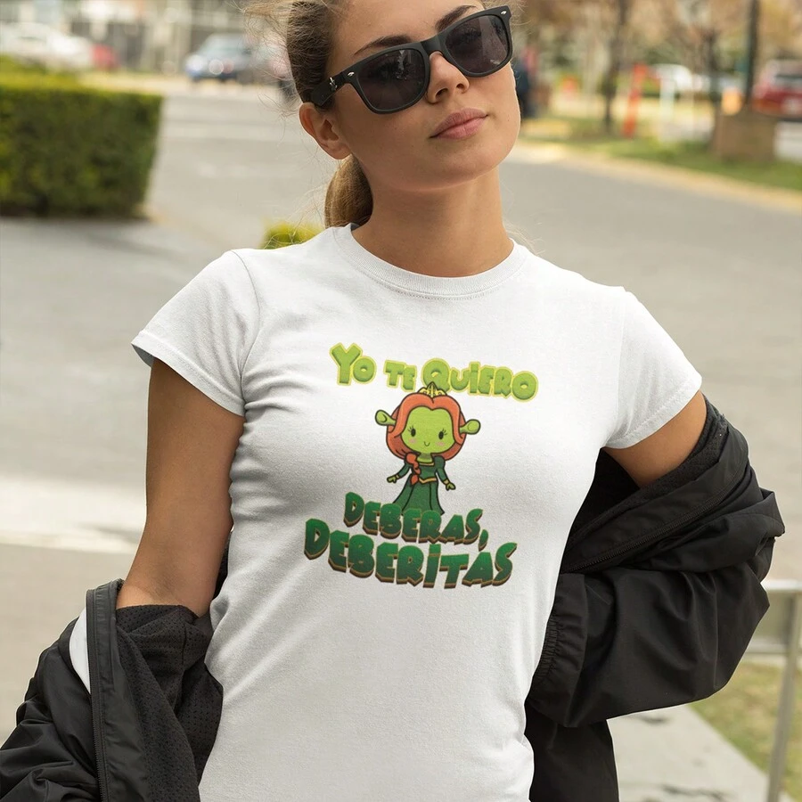 Playera Para Mujer 1 Pza Estampado Yo Te Quiero Deberas Deberitas | Playera Para Duo | Prenda entallada y de Tela Delgada 100% algodón - Blanco - Ver 1