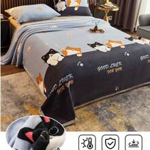 180CM*200CM Terciopelo coralino de invierno más sábanas de terciopelo, mantas de lana, mantas de franela de terciopelo de leche de una sola pieza, edredones, sábanas dobles, engrosamiento de otoño e invierno