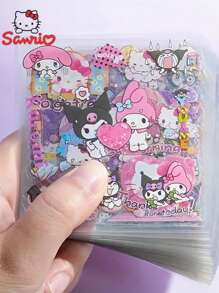 Sanrio 100 pièces Autocollants Sanrio Hello chat Kuromi Melody Guiguan Dog New PET pour enfants - Design de bandes dessinées et d'animaux imperméables, scrapbooking, projets DIY et décoration de bouteilles d'eau. Convient pour les autocollants de réfrigérateur, les accessoires de chambre, les vêtements, les sacs, les accessoires de robe, la papeterie créative DIY et la mise en scène. (100 autocollants sans double) , Cadeaux de rentrée scolaire
