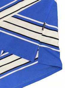 Mens West Coast Classic Striped Polo Shirt - 皇家 - 查看 5