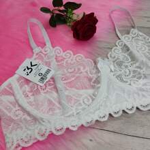 Plus Size Bras & Bralettes - trắng - Xem 7