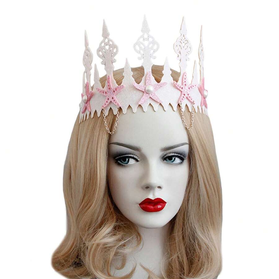 Hair Styling Tools - Cinco coronas de estrellas de mar rosas - Ver 1