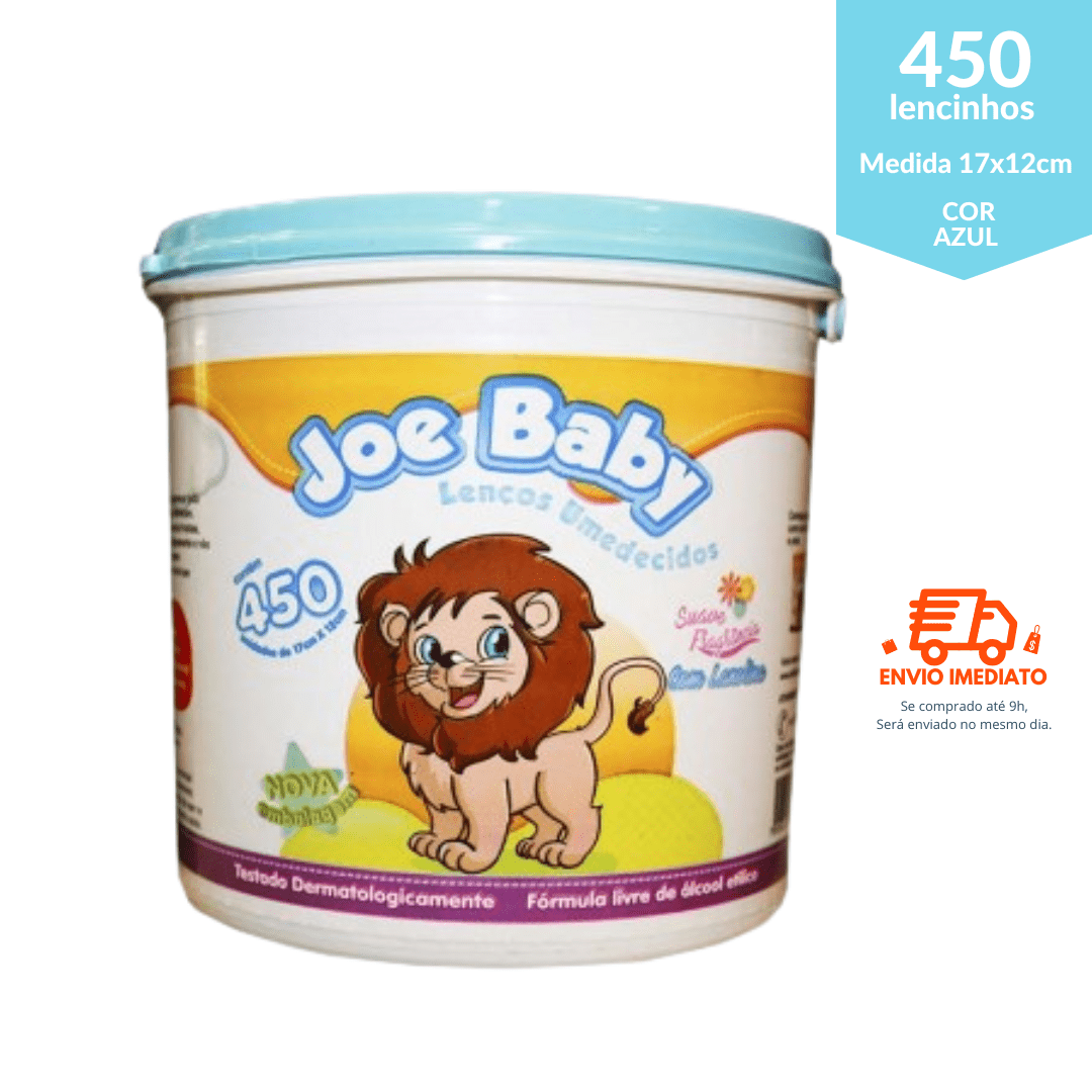 Lenços lencinhos umedecidos balde c/450 unid  - Joe Baby