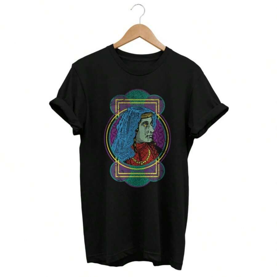 Goth Berber Shirt, Alternative Clothing, Gothic T-Shirt, Gothic Outfit, Grunge Clothes, Edgy Fashion, E-Girl Top, E-Boy Apparel, Emo Tee - Black - View 1