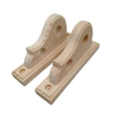 Juego de 2 barras de cortina de madera, decoración de baño, decoración de verano, accesorios de baño, decoración de baño