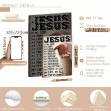 1pc God's Hand Christian Canvas Poster - Waterproof Wall Art For Home Decor, Gifts And Festive Occasions - Jesus Print For Bedroom, Office, Living Room, Cafe Birthday Graduation - Multicolor - View 14