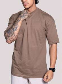 Kit 3 Oversized T-Shirts Streetwear Shirt Mid-Length Collar 100% Cotton Casual Hip Hop Trap Skate