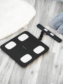 1 件高精度数字体重秤，家用个人电子秤，小型体脂秤，减肥秤 - LCD 显示屏 - 最大体重 180 公斤 - 智能简约 - AAA 电池 - 黑色/白色 - 26*26cm/30*30cm