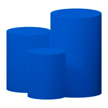 CM Costura Magica Kit 3 Capas de Cilindro P M G Para Festa Sublimado Azul Royal - Azul Royal - Visão 1