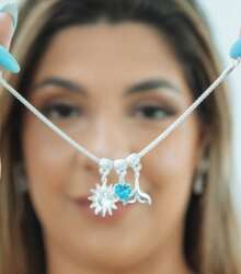 Amulet Bracelet With Beach Pendants, Semi-Jewelry In 925 Silver - 銀色 - 查看 4
