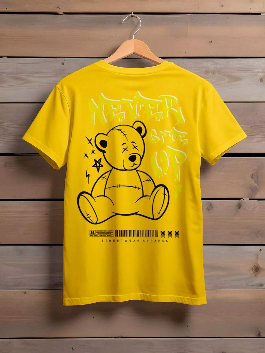 Men T-Shirts - 黃色 - 查看 1