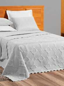 Isa Double-Sided Queen Bedspread - WHITE/WHITE - View 2