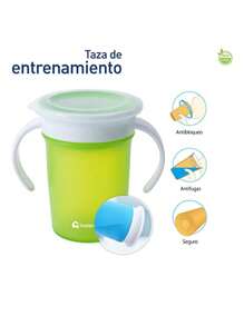 Kit de 2 Vasos Entrenadores 360, Sin Derrames, Seguro y de Alta Calidad para tu Bebé, Bluelander. - Azul - Ver 3