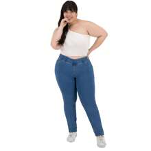Pantalón Skinny Britos Jeans Mujer Curvy Azul 024496 - Azul - Ver 3