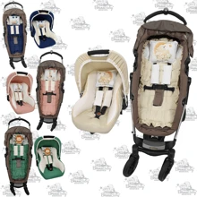 Baby Car Seat Combo (Baby Car Seat Cover + Adjustable Hood + Pair Of Belt Protectors) + Stroller Cover + Belt Protectors + Printed Cushion - 軍綠色 - 查看 2