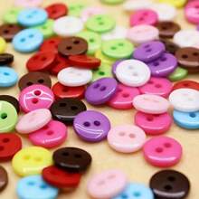 500pcs/100pcs Vibrant Mixed Colors Resin Buttons With 2 Holes, 9mm - Perfect For DIY Sewing & Crafts, Buttons