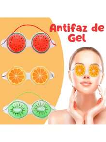 Antifaz Gel Térmico Para Ojos Migraña Ojera Descansa, Relajante de Ojos y Ojeras, Para Contorno de Ojos, Ayuda para la Fatiga. Mascarillas de Gel de Colágeno Calmantes para ojeras y hinchazón, parches de terapia fría/caliente para ojos, Antifaz para Dormir Suave y Opaco Unisex. Parches de Gel en Frio Antifaz Para Ojos Frutas al Azar, Almohadillas de presión ocular de doble función caliente/fría, adecuadas para verano y exterior, deportes, viajes, cocina, dormitorio, escuela, oficina, mujeres, hombres, adultos. Se envian al Azar - Multicolor - Ver 5