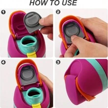 4pcs Replacement Stopper Compatible With 24oz 32oz, Water Bottle Top Lid Gasket For 16/19/24/32/40oz Seal Bottle Cap Mouth Stopper Part Silicone Plug Accessories (Gray) - Grey - View 3