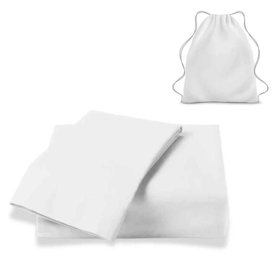 Single Fitted Sheet And 1 Cotton-Touch Microfiber Pillowcase - 白色 - 查看 1