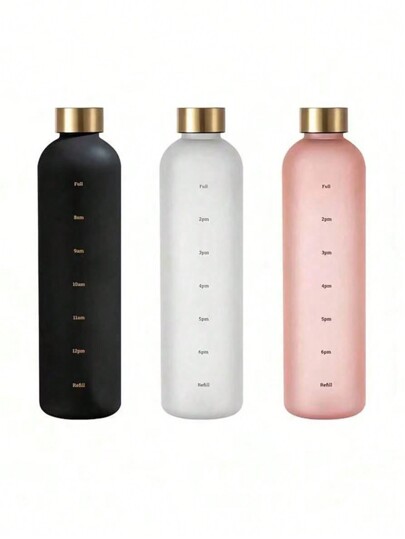 1pc 1000ml Frosted Water Bottle, PortableLeakproof Sports Water Cup ,Suitable ForOutdoor Camping, Driving, Cycling