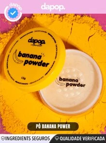 Pó Solto Banana Powder Dapop | Pó Facial para Selar Maquiagem e Acabamento Profissional - Damasco - Visão 1