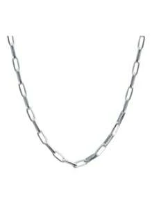 Cadena Gruesa Eslabón Grande Mujer Plata Italy 925 45 Cm - Plateado - Ver 1