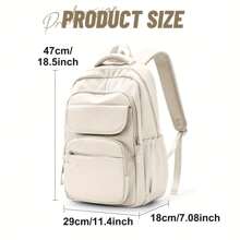 School Backpack Middle School Bag Lightweight Travel Backpack College Laptop Bag Work Daypack - Army Green - View 8