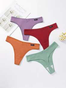 Kit 15 Calcinha Fio Dental Feminina Luxo semi Algodão Canelada