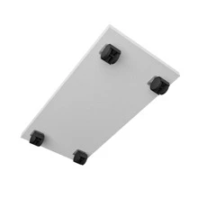 Deliquadros PC Gamer CPU Base Support With Wheels - White - View 3