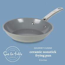 Sur La Table Kitchen Essentials - Juego de ollas y sartenes de aluminio forjado, 10 piezas, sin PFA, no tóxicas, de cerámica de titanio no tóxica, color verde, compatible con inducción - Verde - Ver 2