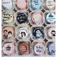 Kit 6 (SEIS) Forma BENTO Cake n° 8 x 5 cm Assadeira Forma Bolo Alumínio - Prata - Visão 3