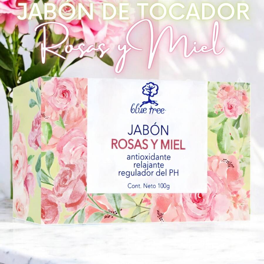 Rose And Honey Soap - Antioxidant And Anti-Aging - 100 G