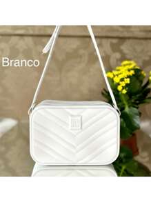 Women's Crossbody Bag With Adjustable Strap - White - View 2