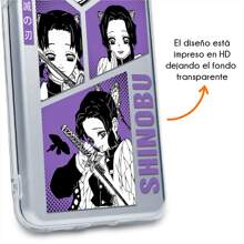 Case Compatible With Galaxy Pillar Shinobu, Protector For Galaxy , Case For Galaxy Pillar Shinobu, Case For Galaxy Kimetsu No Yaiba Anti-Drop Shockproof TPU. - 透明的 - 查看 2