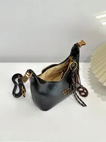 女士新款斜挎包和手提包，油蜡皮革 PU 材质，复古金属配件，优质质地，适合日常、购物、旅行