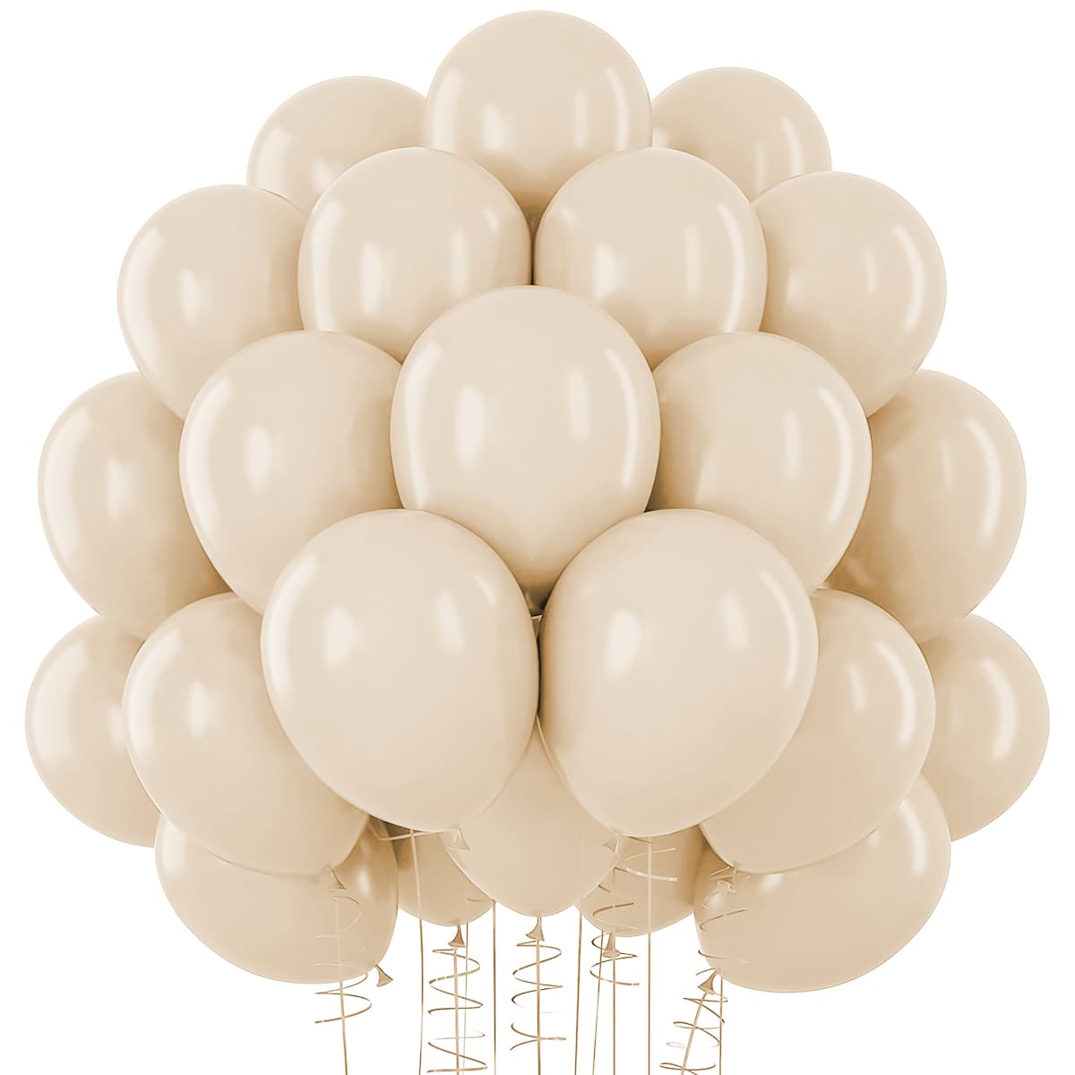 50 Flat Colored Bladder Balloon 9 Inch Round Ball Balloons Decoration Party Birthday Tea Reveal Arch - Cát - Xem 1