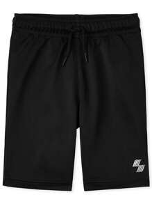 The Children's PLACE Boys Basketball Shorts 3-Pack Red Navy Blue Grey Black - 黑/藍/灰 - 查看 2