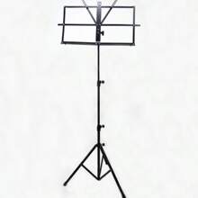 GLOBAL Z-A Atril musica Metálico con Brazos para Sujetar Hojas Partituras Ajustable Altura Trípode para violín, guitarra