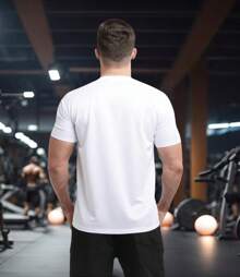 Men's Dry Fit Shirt - Raposinha 01 - Gym Running Workouts - White - View 2