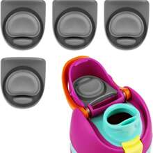 4pcs Replacement Stopper Compatible With 24oz 32oz, Water Bottle Top Lid Gasket For 16/19/24/32/40oz Seal Bottle Cap Mouth Stopper Part Silicone Plug Accessories (Gray) - Grey - View 9