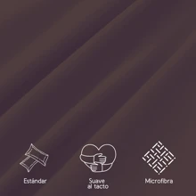 Single Drawer Sheet And 1 Cotton-Touch Microfiber Pillowcase - 巧克力 - 查看 3