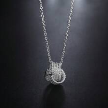 Silver Plating Hot Pretty Ball Necklace For Woman Jewelry Fashion Party Wedding Accessories Gifts