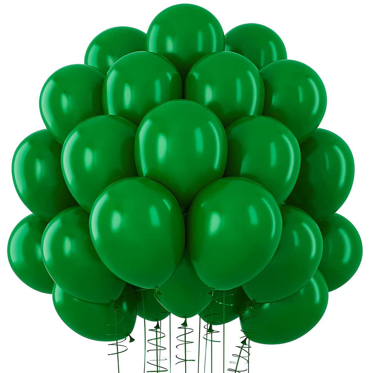 50 Flat Colored Bladder Balloon 9 Inch Round Ball Balloons Decoration Party Birthday Tea Reveal Arch - Dark Green - View 1