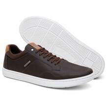 Men's Casual Lace-Up Sneakers, Versatile Everyday - Rust Brown - View 2