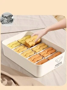 1个家用网状收纳抽屉，内衣袜子整理盒，可堆叠不变形分类盒，大容量衣柜收纳盒，三合一卧室内衣袜子收纳盒，收纳整理，女士白色T恤，女士黑色裤子 - 彩色 - 查看 7